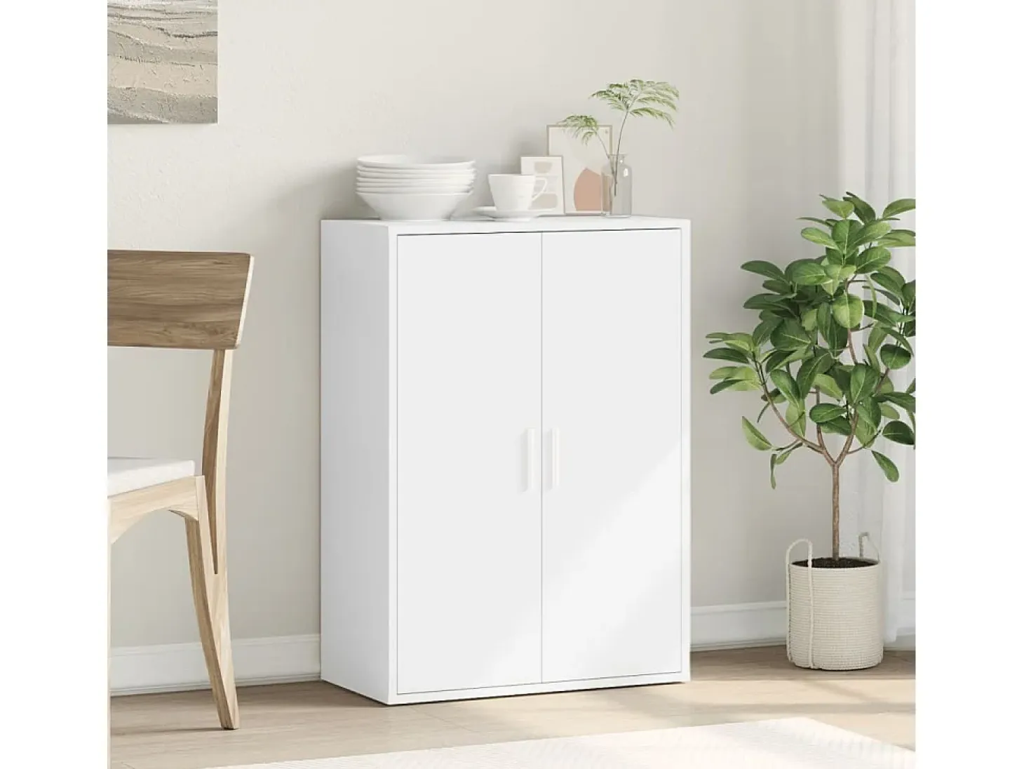 Aparador blanco 60x31x84 cm madera contrachapada
