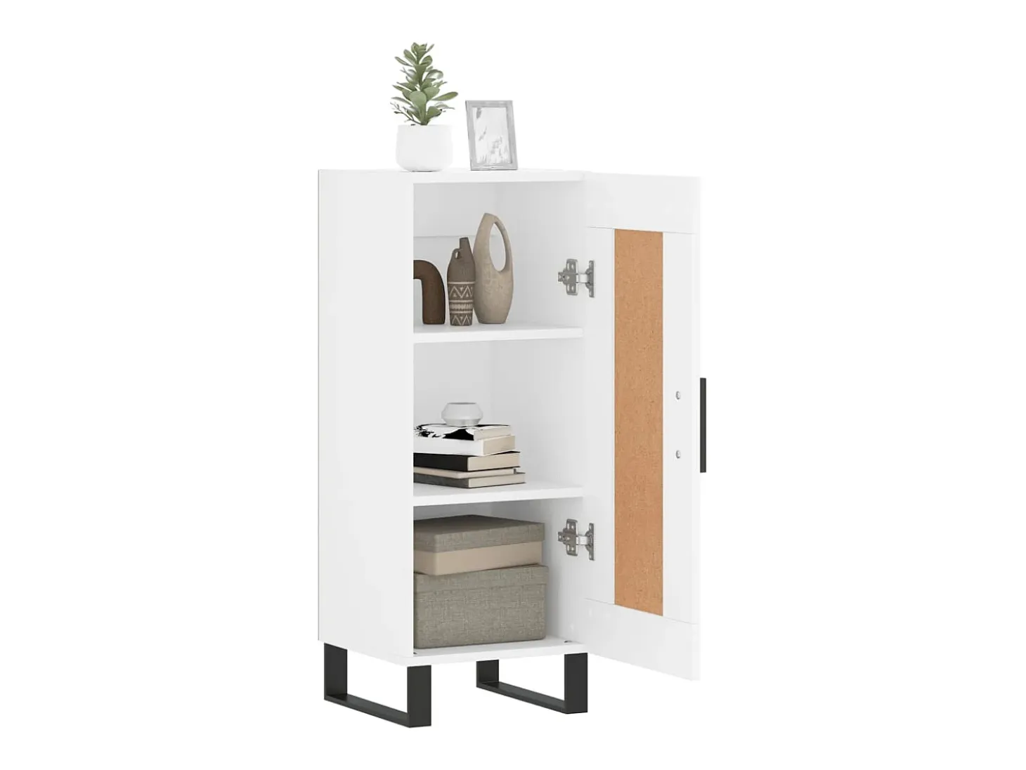 Aparador blanco 34,5x34x90 cm madera de ingeniería