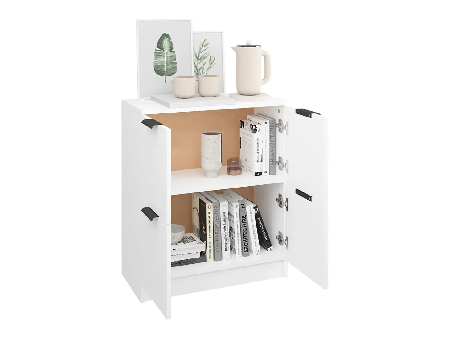 Aparador Blanco 60x30x70 cm Madera de Ingeniería