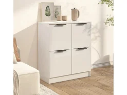 Aparador Blanco 60x30x70 cm Madera de Ingeniería