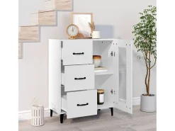 Aparador blanco 69,5x34x90 cm madera de ingeniería