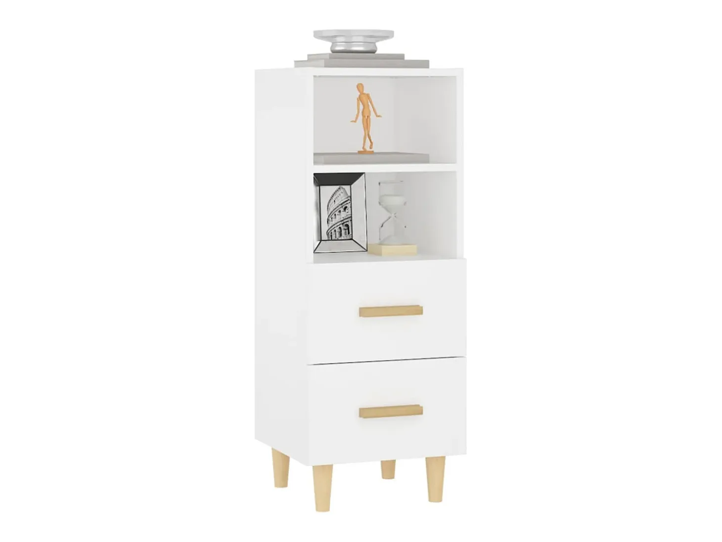 Aparador blanco 34,5x34x90 cm Madera de ingeniería