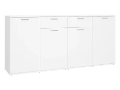 Aparador blanco 160x36x75 cm Madera de ingeniería