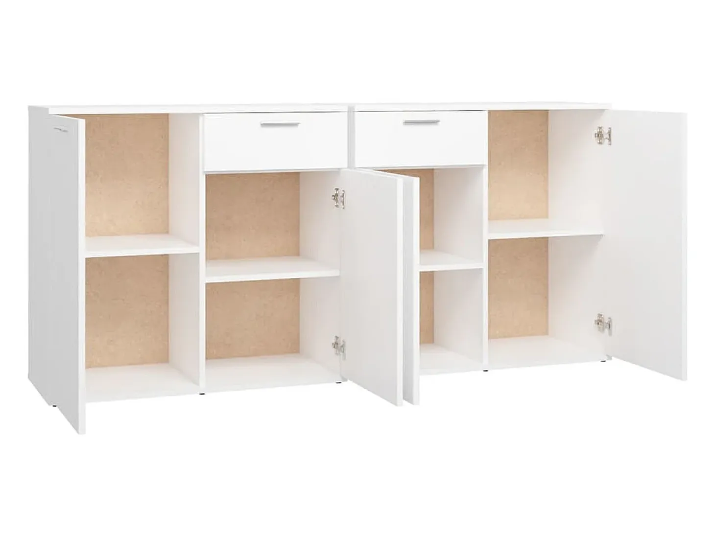 Aparador blanco 160x36x75 cm Madera de ingeniería