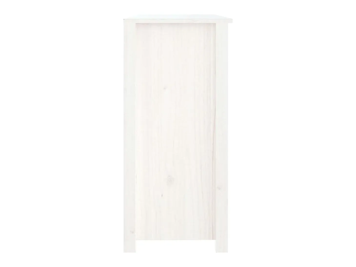 Aparador Blanco 100x35x74 cm Madera Maciza de Pino