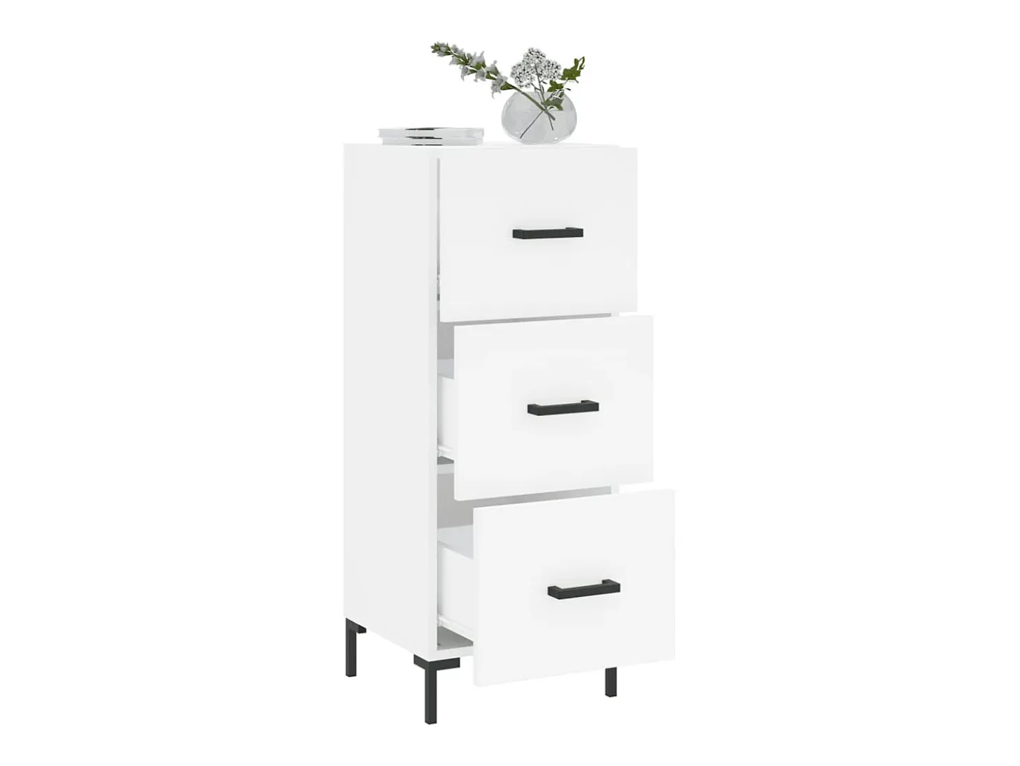 Aparador blanco 34,5x34x90 cm madera de ingeniería