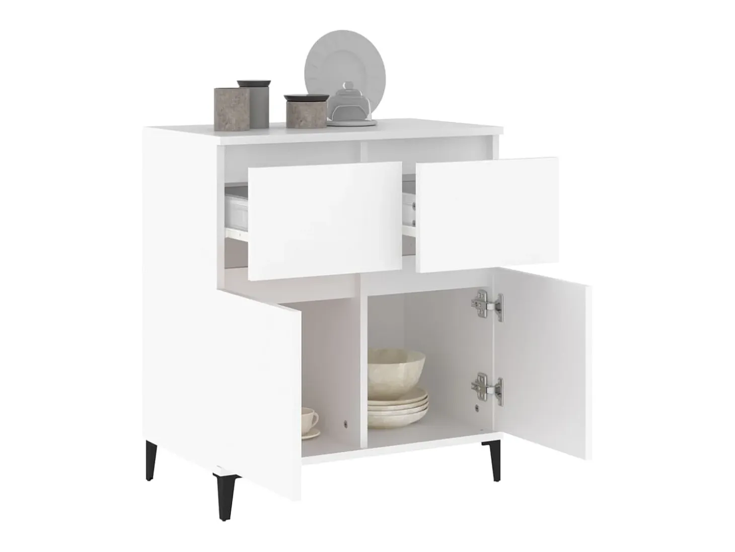 Aparador Blanco 60x35x70 cm Madera de Ingeniería