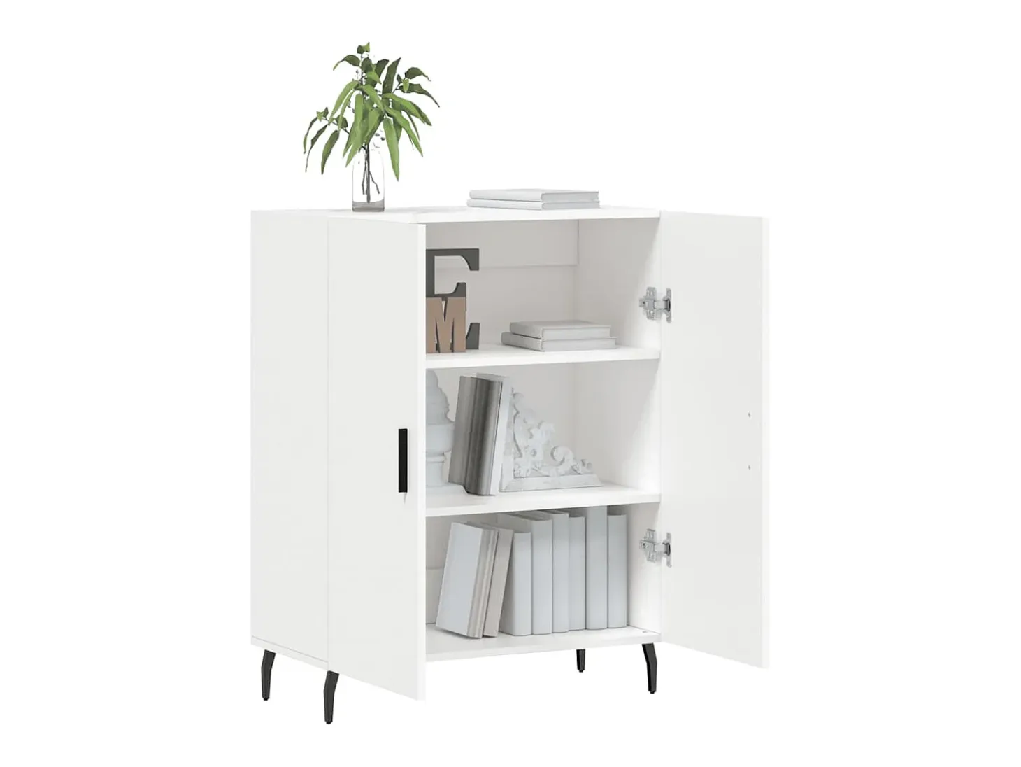 Aparador blanco 69,5x34x90 cm madera de ingeniería