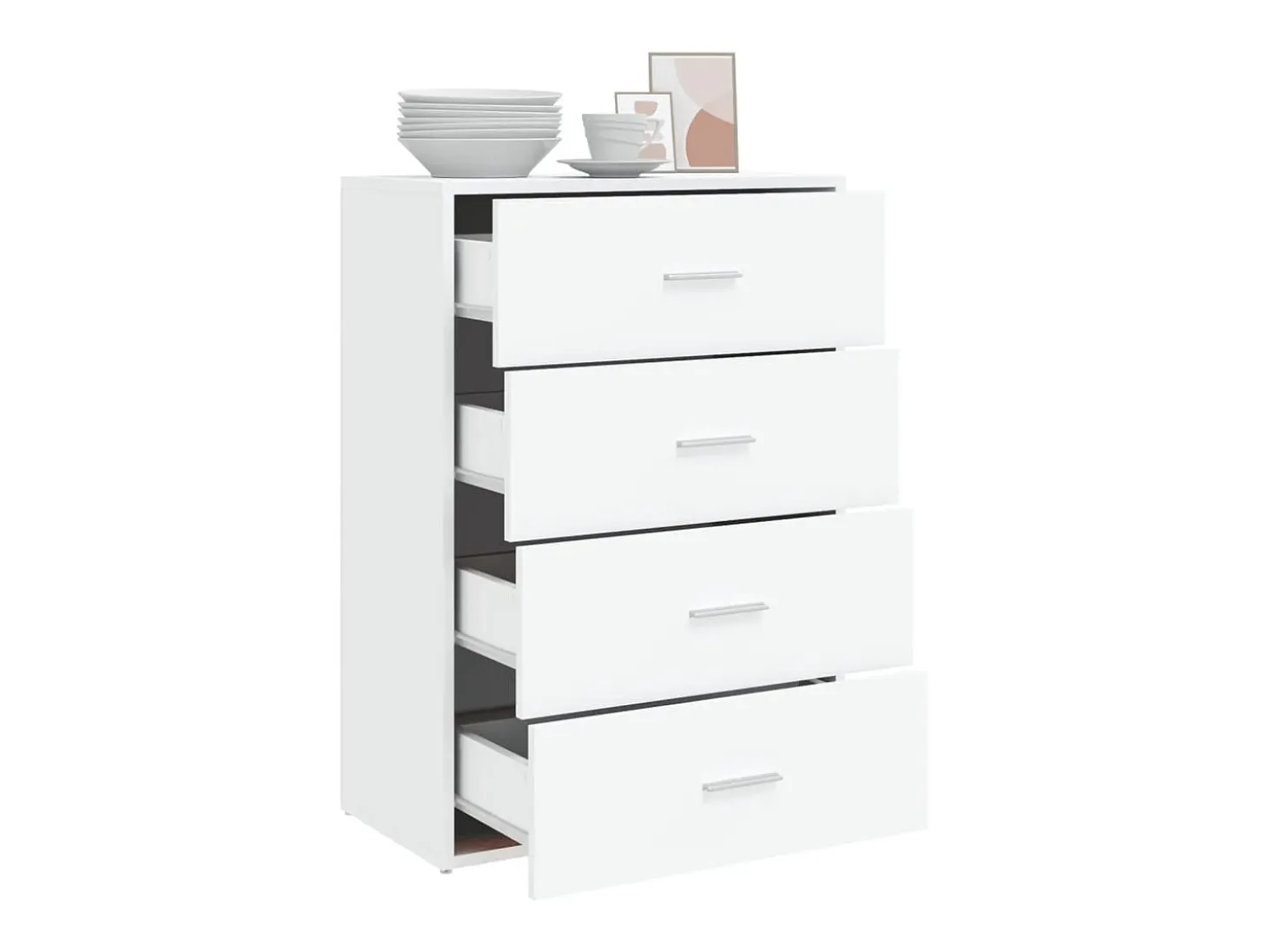 Aparador blanco 60x31x84 cm madera contrachapada