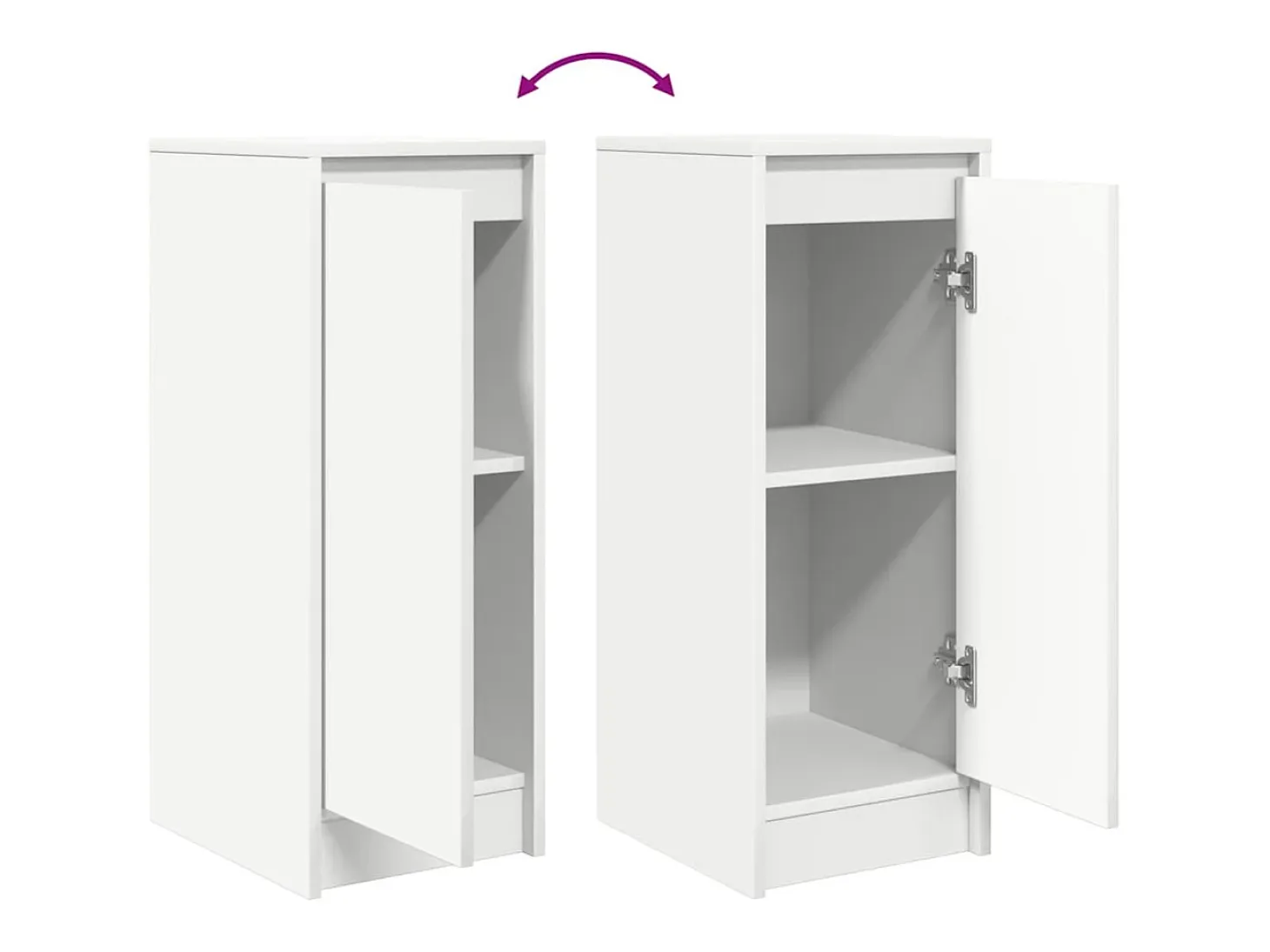 Aparador blanco 29,5x34x76 cm madera de ingeniería