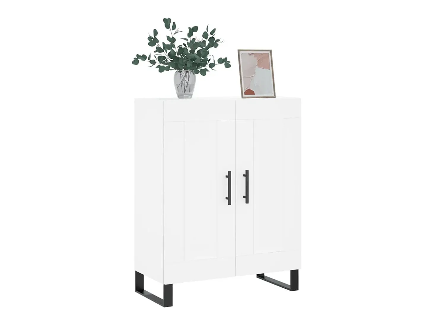 Aparador blanco 69,5x34x90 cm madera de ingeniería