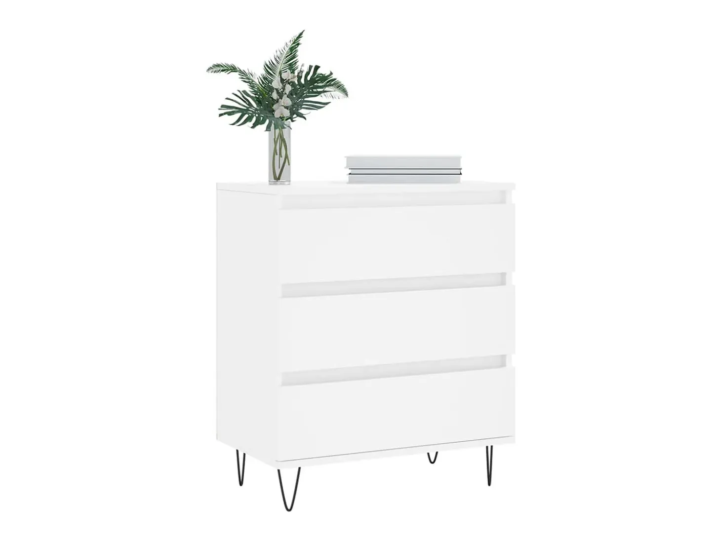 Aparador Blanco 60x35x70 cm Madera de Ingeniería