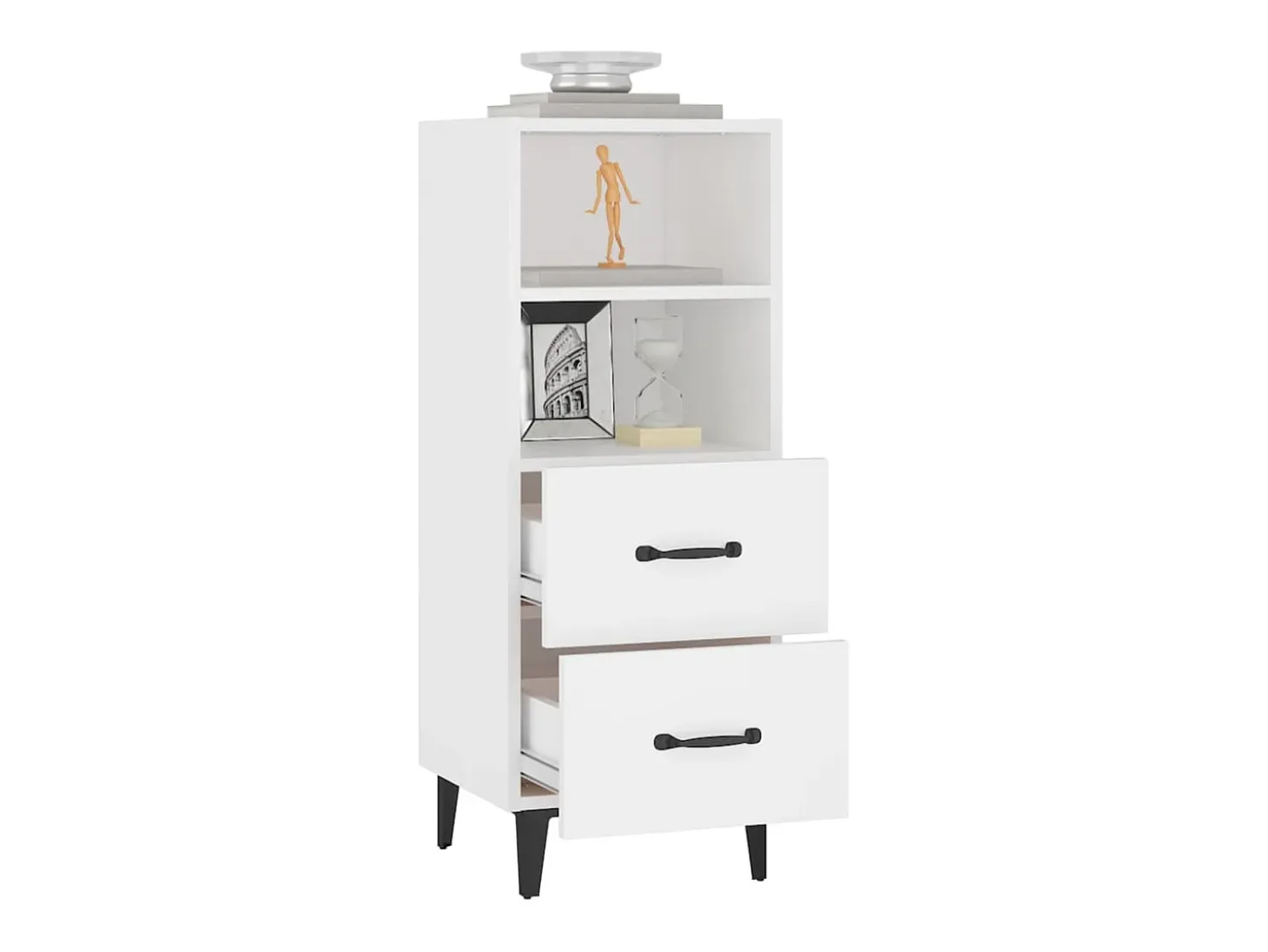 Aparador blanco 34,5x34x90 cm Madera de ingeniería