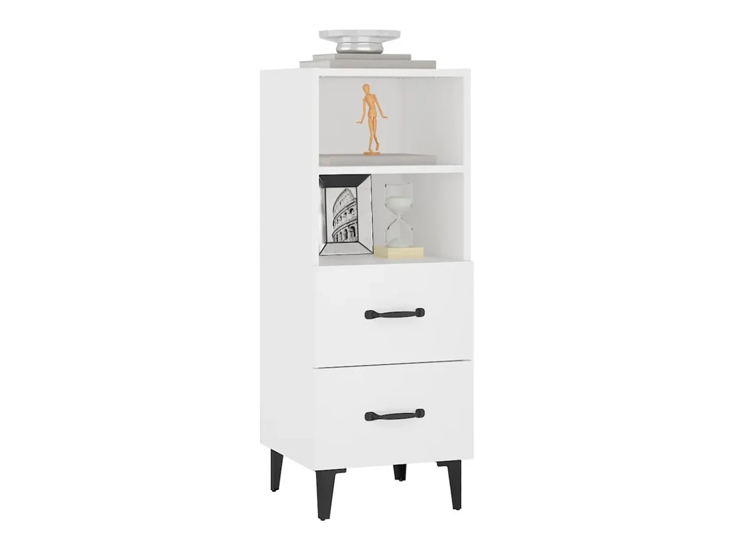 Aparador blanco 34,5x34x90 cm Madera de ingeniería