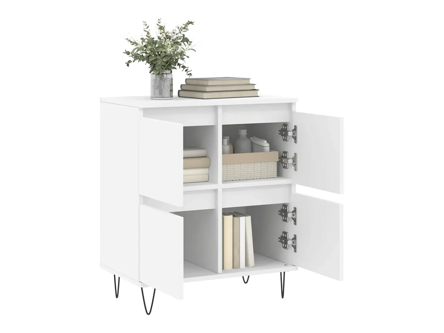 Aparador Blanco 60x35x70 cm Madera de Ingeniería