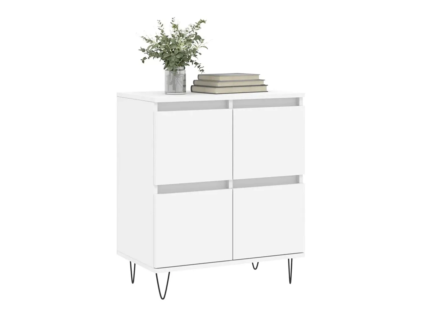 Aparador Blanco 60x35x70 cm Madera de Ingeniería