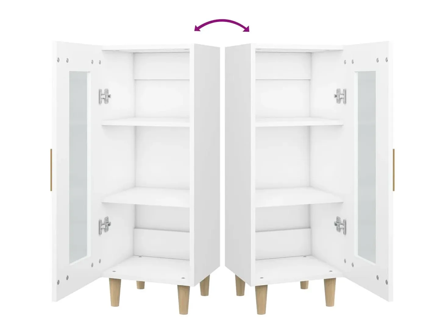 Aparador blanco 34,5x34x90 cm madera de ingeniería
