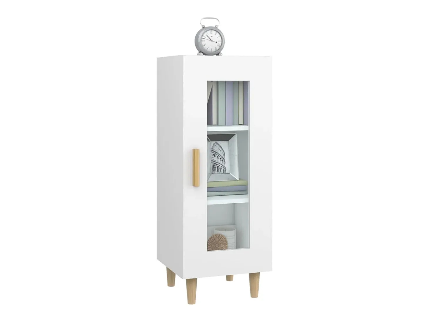 Aparador blanco 34,5x34x90 cm madera de ingeniería