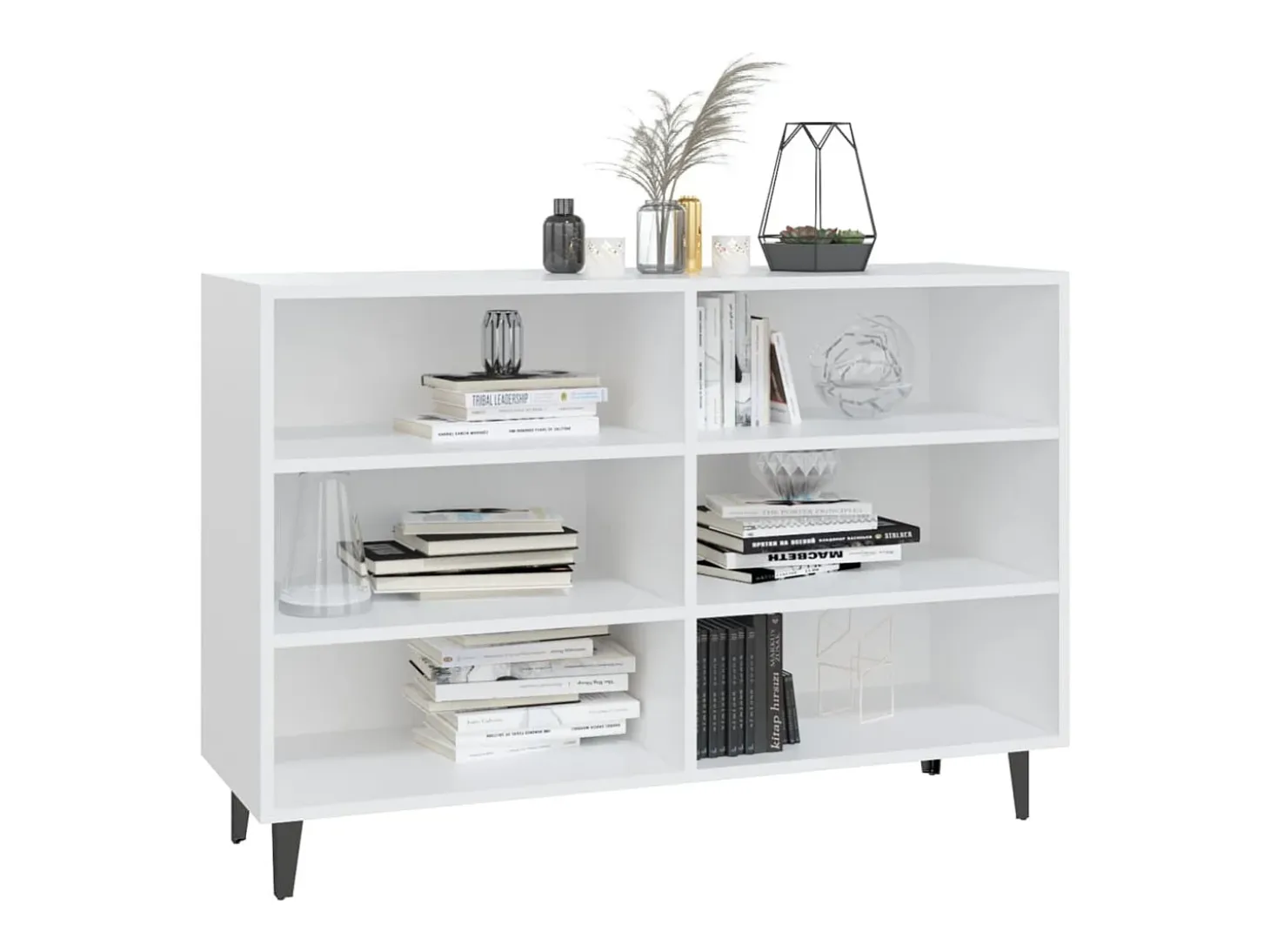 Aparador blanco 103,5x35x70 cm madera de ingeniería