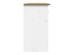 Aparador BODO blanco y marrón 115,5x44x80 cm madera maciza de pino