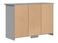 Aparador BODO gris 115,5x44x80 cm madera maciza de pino