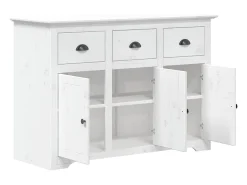 Aparador BODO madera maciza de pino blanco 115x43x79,5 cm