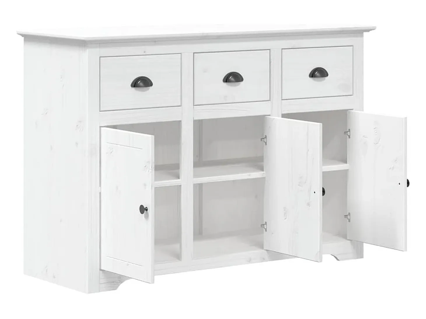 Aparador BODO madera maciza de pino blanco 115x43x79,5 cm