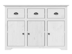 Aparador BODO madera maciza de pino blanco 115x43x79,5 cm