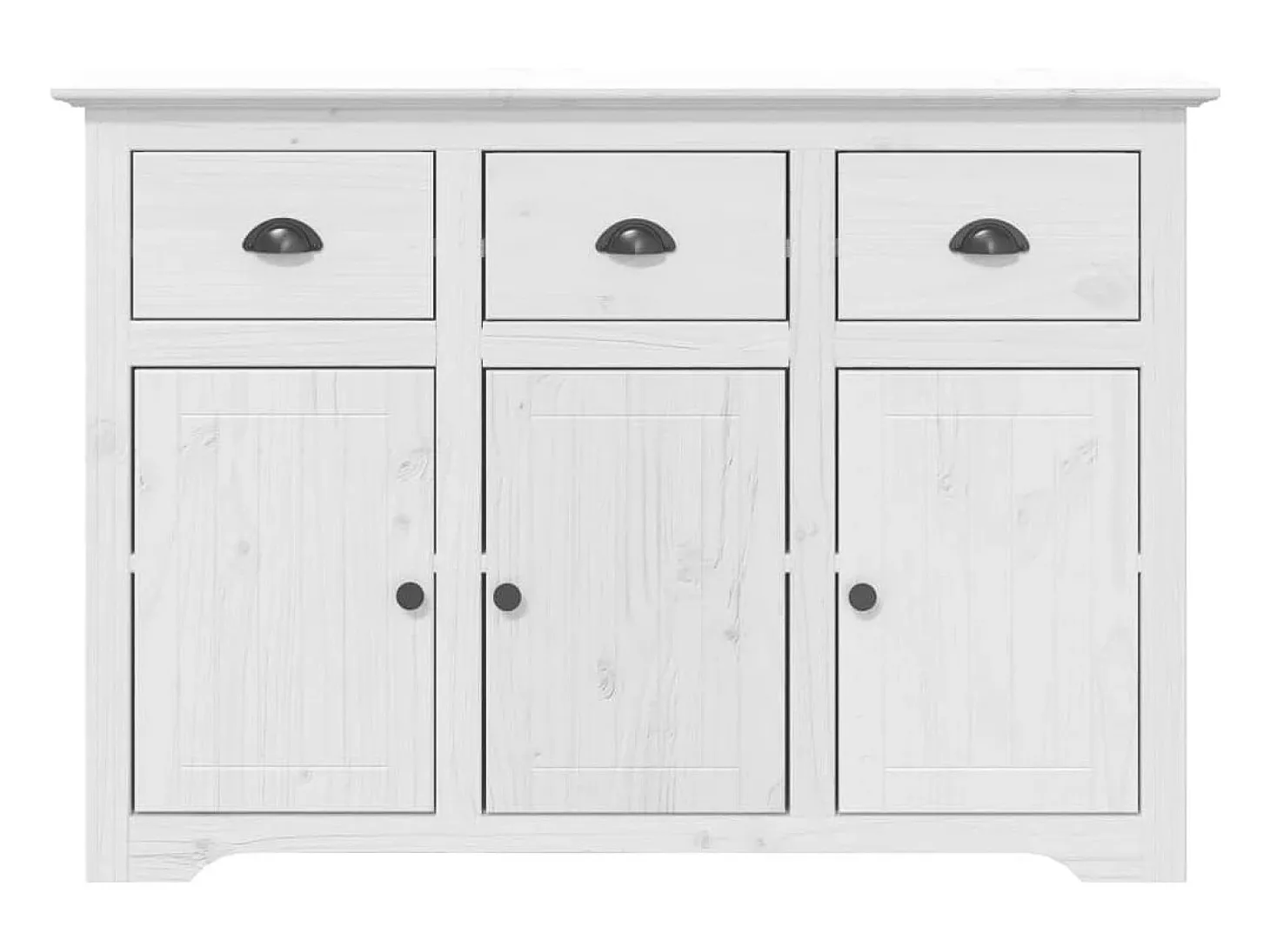 Aparador BODO madera maciza de pino blanco 115x43x79,5 cm