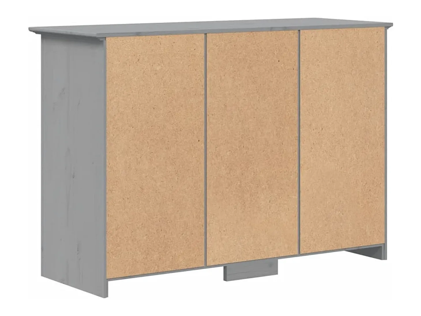 Aparador BODO madera maciza de pino gris 115,5x44x80 cm