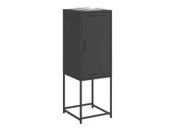 Aparador buffet cómoda armario mueble organizador cocina salón salón alto 36 x 39 x 107 cm acero negro 02_0034913