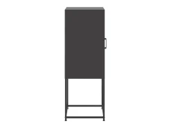 Aparador buffet cómoda armario mueble organizador cocina salón salón alto 36 x 39 x 107 cm acero negro 02_0034913