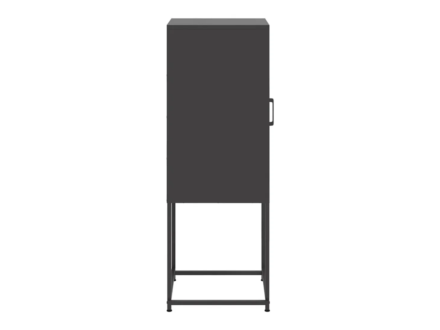 Aparador buffet cómoda armario mueble organizador cocina salón salón alto 36 x 39 x 107 cm acero negro 02_0034913