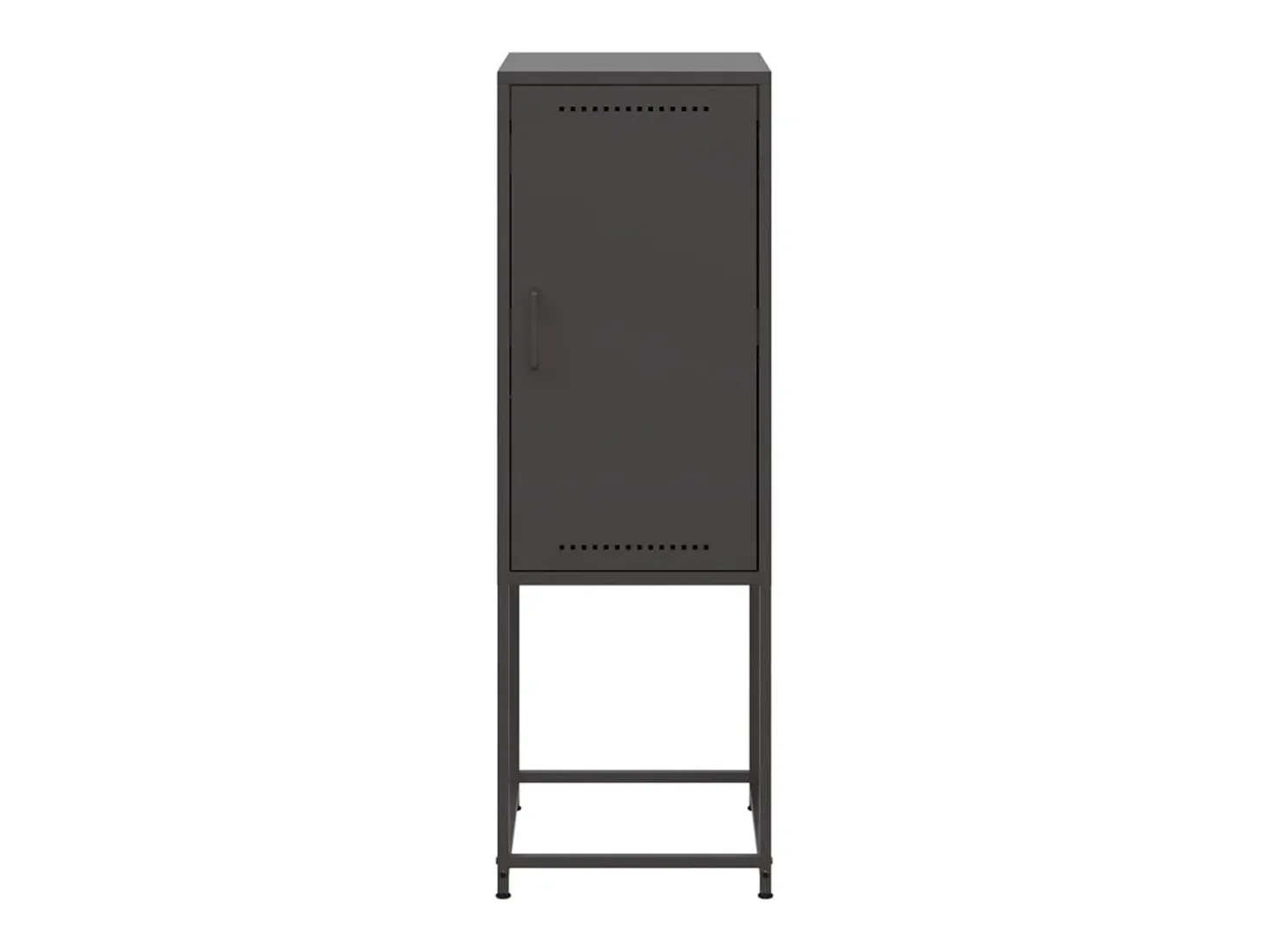 Aparador buffet cómoda armario mueble organizador cocina salón salón alto 36 x 39 x 107 cm acero negro 02_0034913
