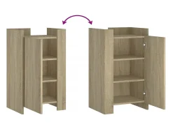 Aparador buffet cómoda armario unidad de almacenamiento organizador cocina salón salón Sonoma 45 x 35 x 75 cm madera contrachapada marrón 02_0031571