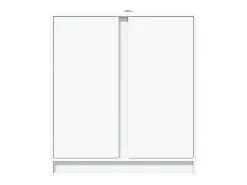 Aparador buffet cómoda armario mueble organizador cocina salón salón con LED 77 x 34 x 85 cm madera contrachapada blanco 02_0029776