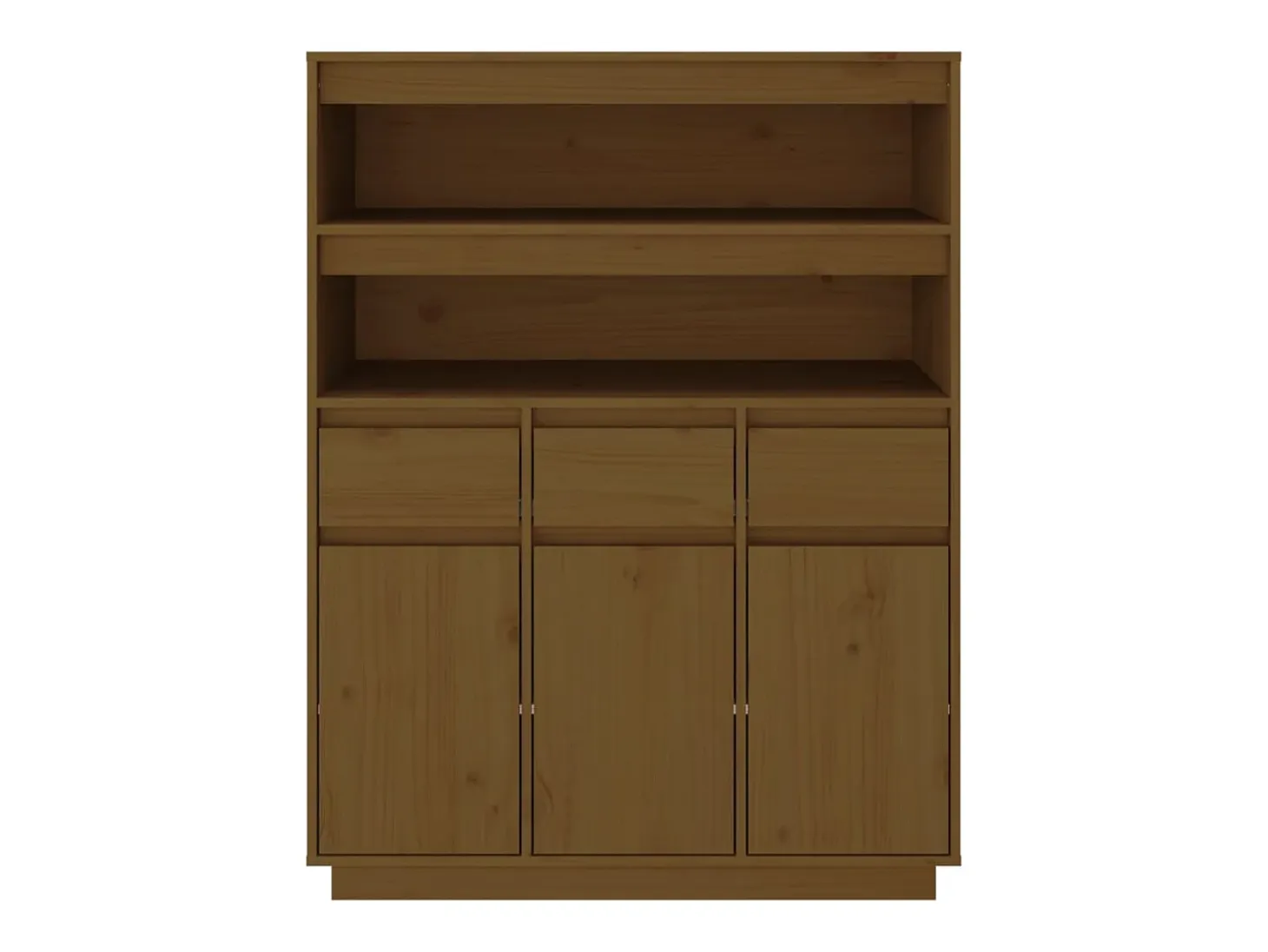 Aparador buffet cómoda armario mueble organizador cocina salón salón alto 89 x 40 x 116,5 cm madera maciza de pino marrón 02_0034760