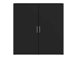 Aparador buffet cómoda armario unidad de almacenamiento organizador cocina salón salón 79 x 38 x 80 cm madera contrachapada negra 02_0036127