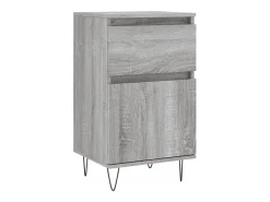 Aparador buffet cómoda armario unidad de almacenamiento organizador cocina salón salón juego de 2 sonoma 40 x 35 x 70 cm madera contrachapada gris 02_0036947