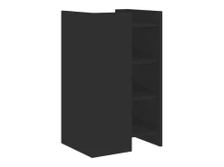 Aparador buffet cómoda armario unidad de almacenamiento organizador cocina salón salón 45 x 35 x 75 cm madera contrachapada negra 02_0035944