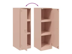 Aparador buffet cómoda armario unidad de almacenamiento organizador cocina salón salón 34,5 x 39 x 107 cm acero Rosa 02_0036199