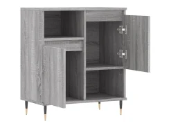 Aparador buffet cómoda armario unidad de almacenamiento organizador cocina salón salonsonoma 60 x 35 x 70 cm madera contrachapada gris 02_0036409