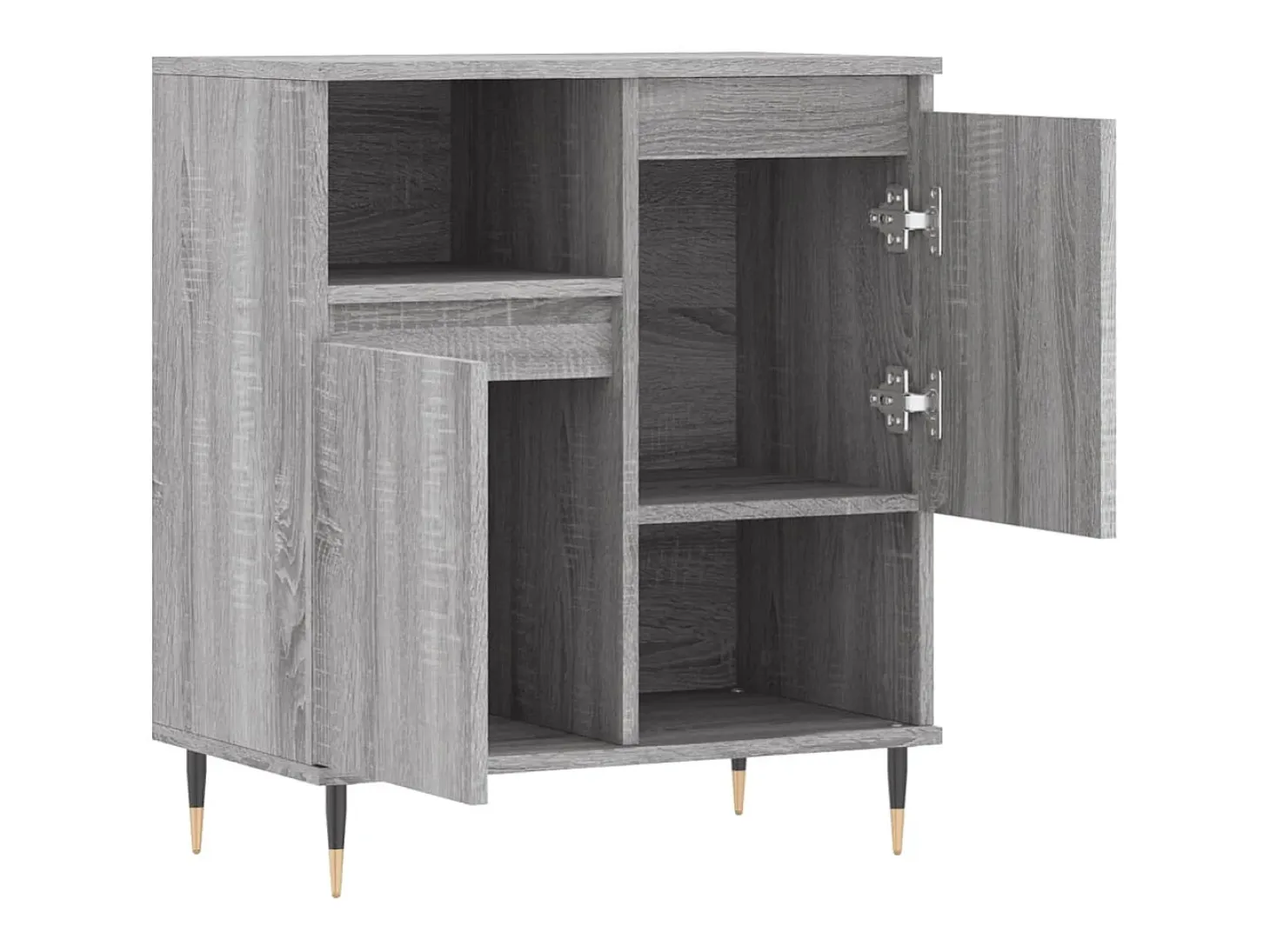 Aparador buffet cómoda armario unidad de almacenamiento organizador cocina salón salonsonoma 60 x 35 x 70 cm madera contrachapada gris 02_0036409