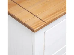 Aparador buffet cómoda armario mueble organizador cocina salón salón 93 x 40 x 80 cm Pino gama Panama blanco 02_0030541