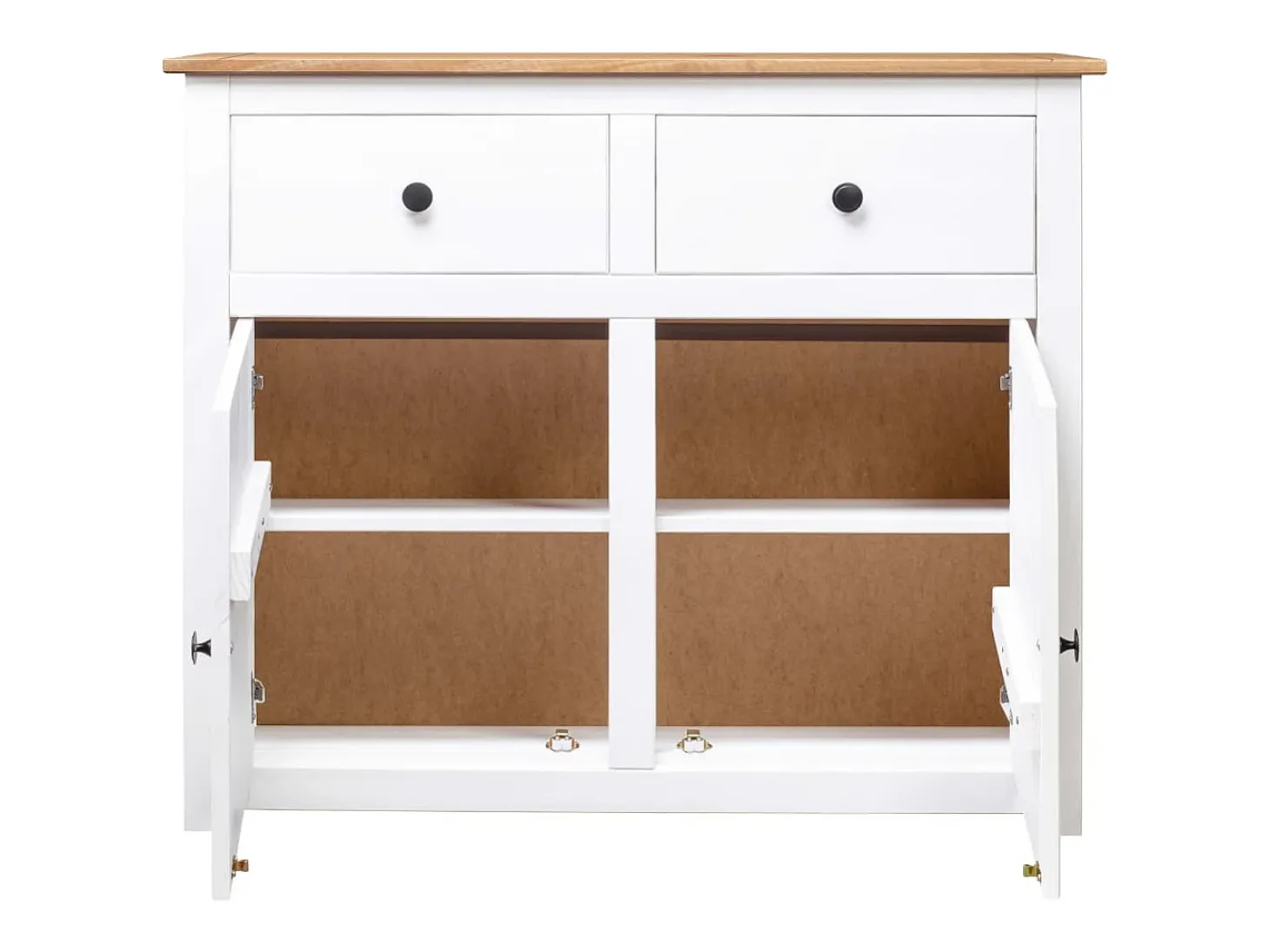 Aparador buffet cómoda armario mueble organizador cocina salón salón 93 x 40 x 80 cm Pino gama Panama blanco 02_0030541
