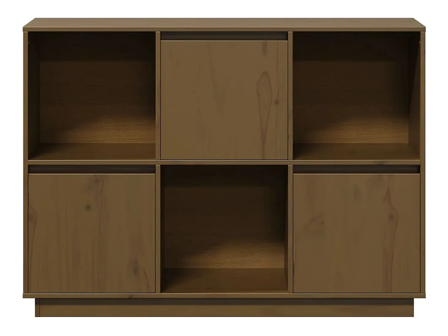 Aparador buffet cómoda armario mueble organizador cocina salón salón 110,5 x 35 x 80 cm madera maciza de pino marrón 02_0035734