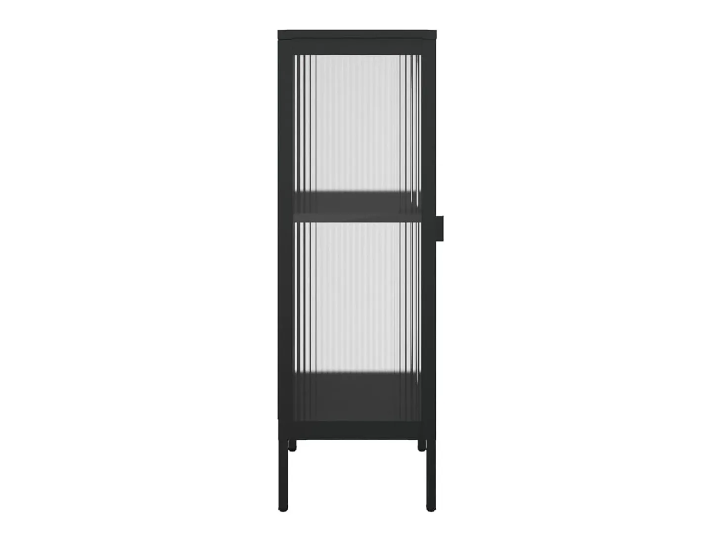 Aparador buffet cómoda armario mueble organizador cocina salón salón 40 x 35 x 105 cm vidrio y acero negro 02_0035930