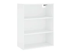 Aparador buffet cómoda armario mueble organizador cocina salón salón alto 69,5 x 34 x 180 cm madera contrachapada blanco 02_0032600