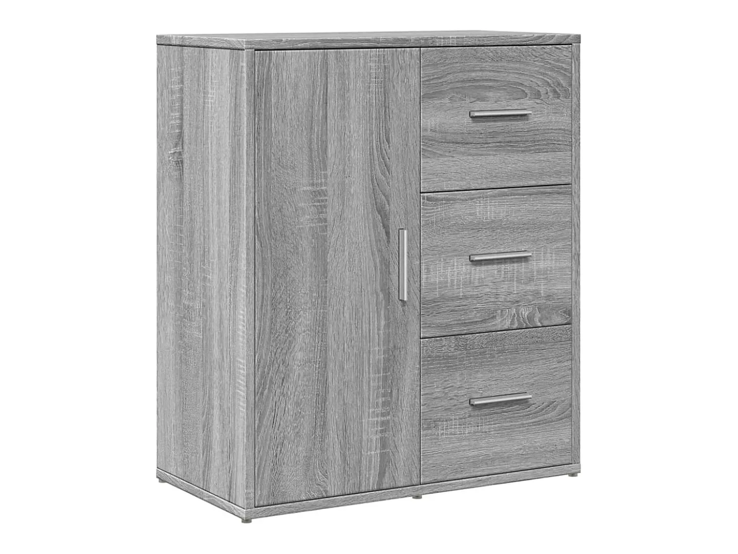 Aparador buffet cómoda armario mueble organizador cocina salón salón juego de 2 sonoma 60 x 31 x 70 cm madera contrachapada gris 02_0036960