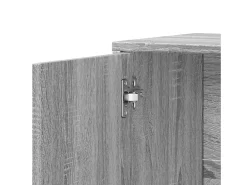 Aparador buffet cómoda armario mueble organizador cocina salón salón juego de 2 sonoma 60 x 31 x 70 cm madera contrachapada gris 02_0036960
